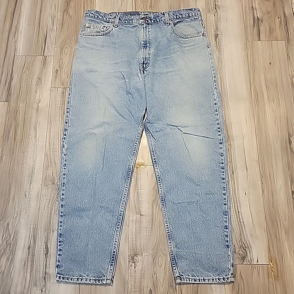 Levi's 550 Jeans Mens 42x30 Tag 40x30 Actual Blue Relaxed Fit‎ Tapered Denim VGT